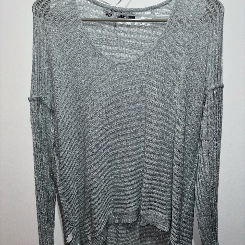 Jennifer Lopez Metallic Knit Top